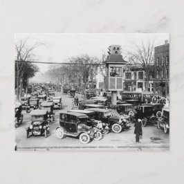 Förstöring av trafiken vykort