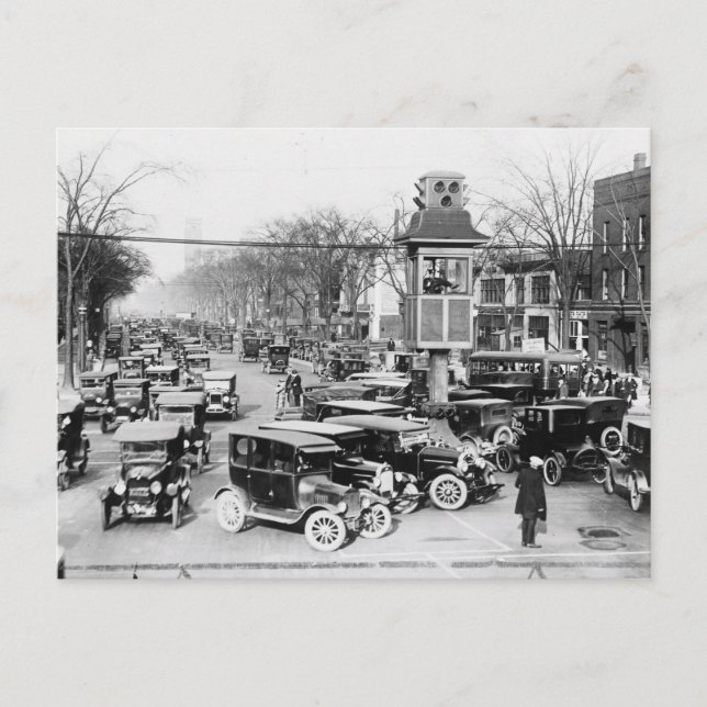 Förstöring av trafiken vykort (Framsida)