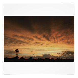 Förstoring för Kansas stormig nattfoto Fototryck