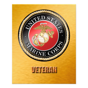 Förstoring för USMC-veteranfoto Fototryck