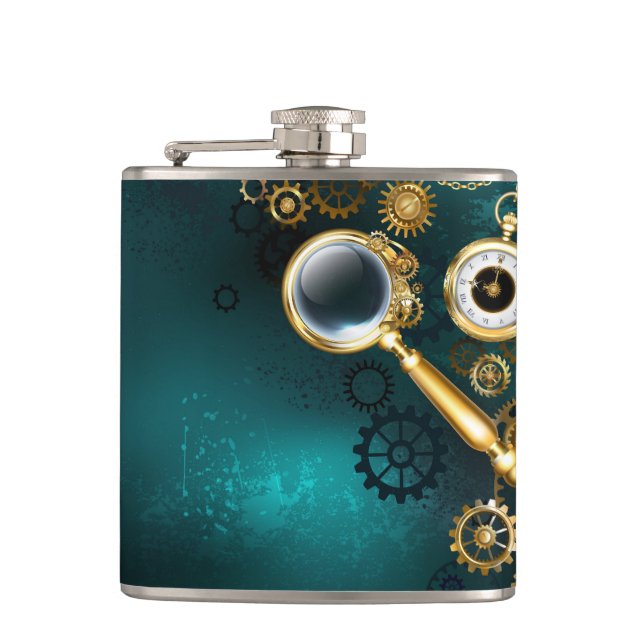 Förstoring i Steampunk Stil Fickplunta (Framsidan)