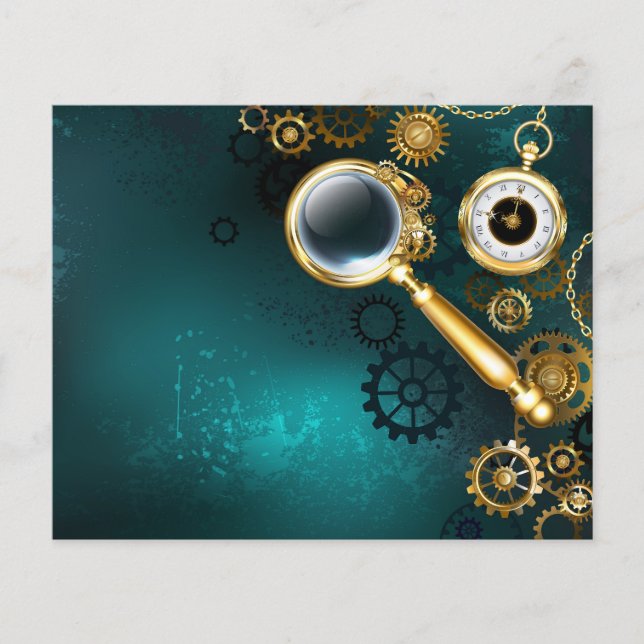 Förstoring i Steampunk Stil Flygblad (Framsidan)