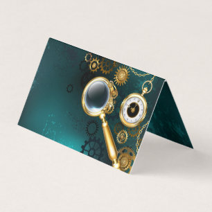 Förstoring i Steampunk Stil Kort