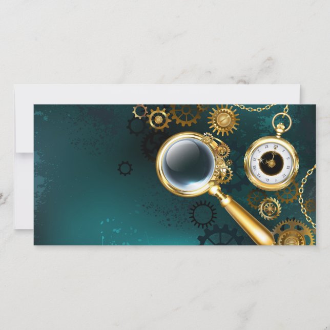 Förstoring i Steampunk Stil Meddelande (Framsida)