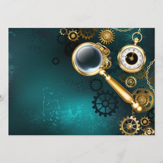 Förstoring i Steampunk Stil Meny (Framsida)