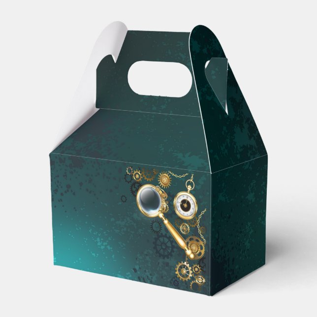 Förstoring i Steampunk Stil Presentaskar (Framsidan Sidan)