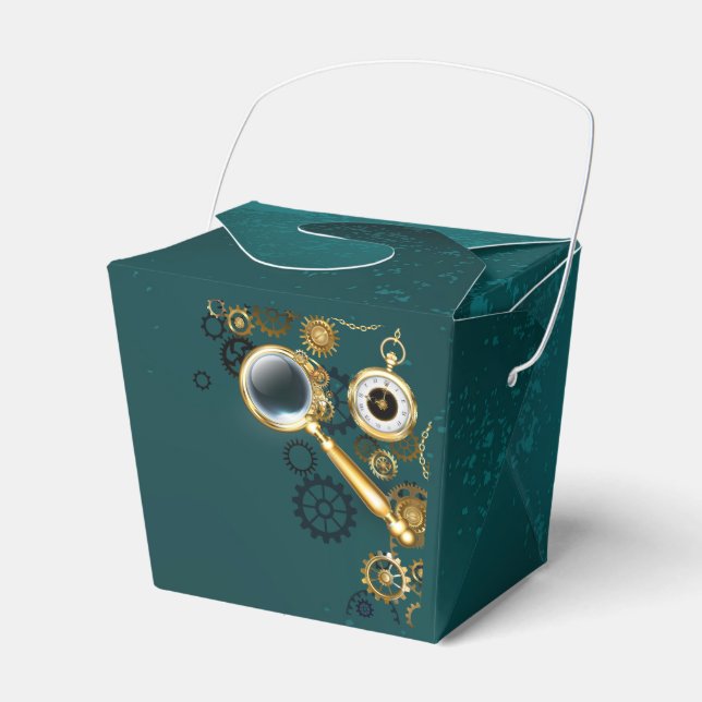 Förstoring i Steampunk Stil Presentaskar (Framsidan Sidan)