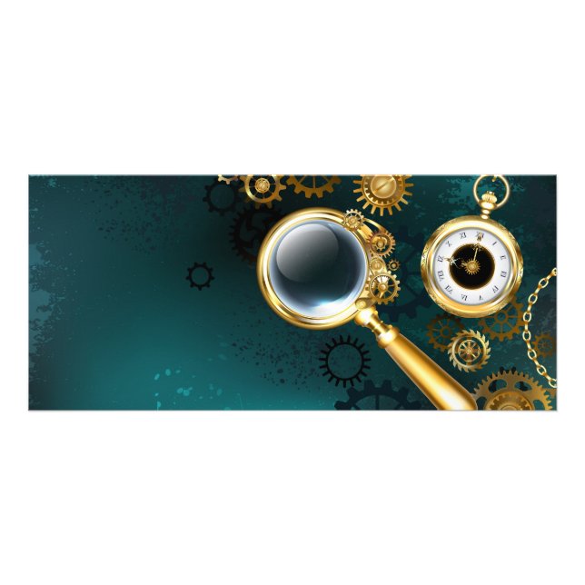Förstoring i Steampunk Stil Reklamkort (Framsidan)