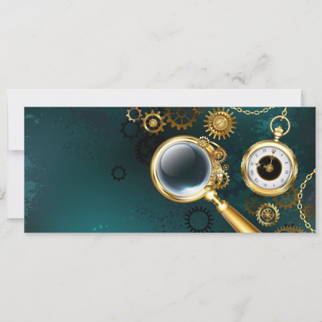 Förstoring i Steampunk Stil Spara Datumet (Framsida)