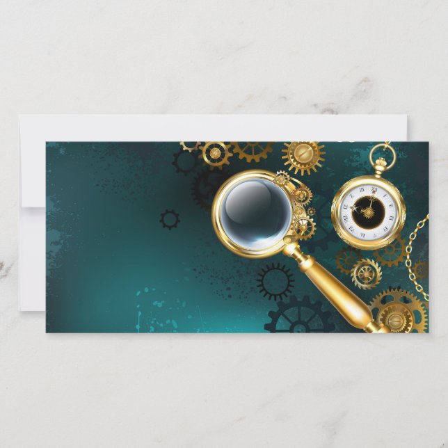Förstoring i Steampunk Stil Spara Datumet (Framsida)