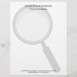 Förstoringsglaset Private Öga Namn & Contact Brevhuvud