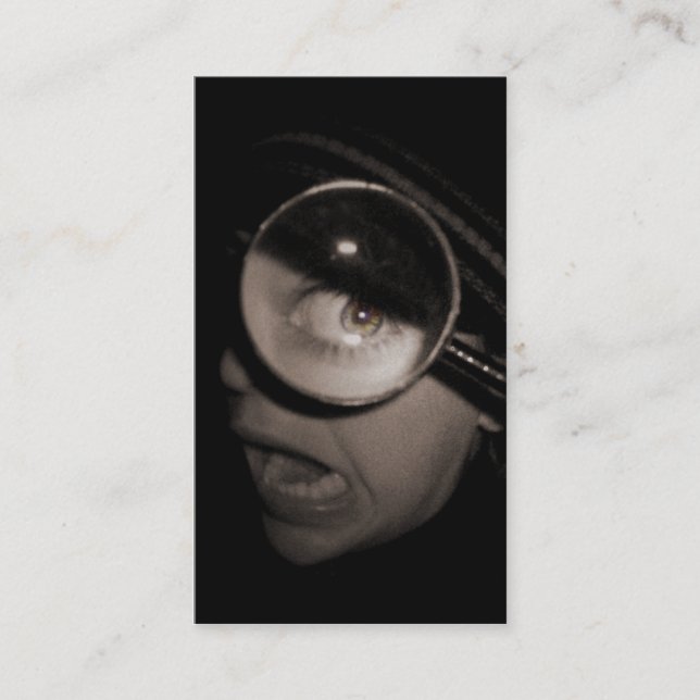 förstoringsoptometrist visitkort (Framsida)