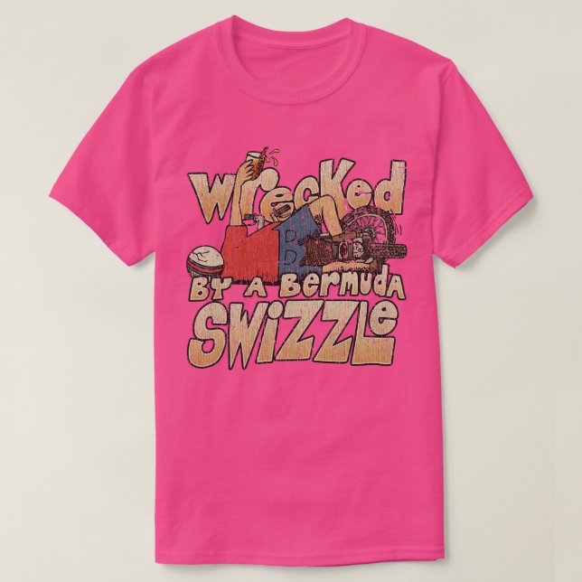 Förstört av Bermuda Swizzle 1983 T Shirt (Design framsida)
