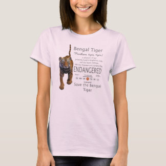 Förstört bengal tiger Womens Organic Shirt Tee Shirt