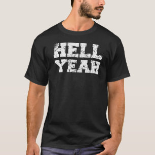 Förstört Grunge Worn Out Stil helvetet T Shirt