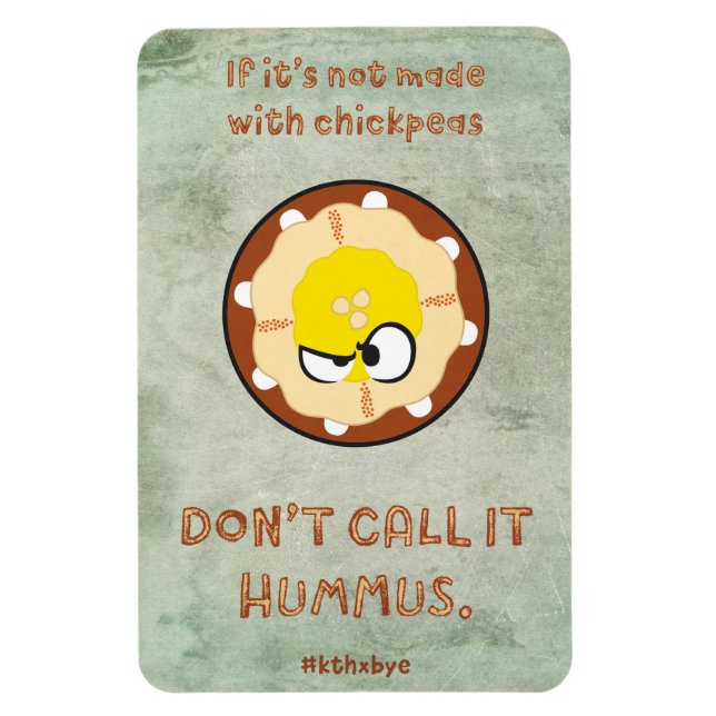 Förstört hummus magnet (Vertikal)