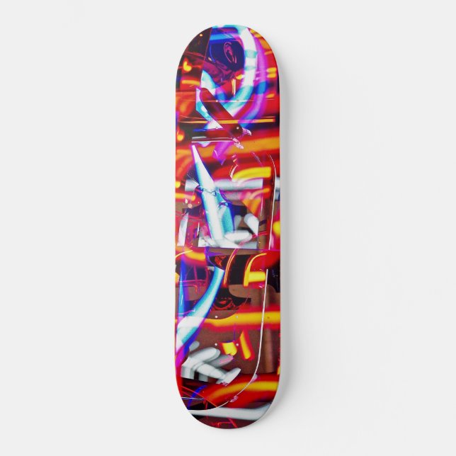 förstört ljus mini skateboard bräda 18,5 cm (Framsida)