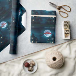 Förstört mansion Halloween-svällning Papper Presentpapper