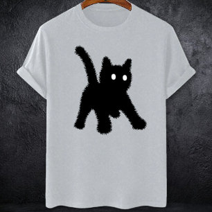Förstört svart kattmemma social oro t shirt