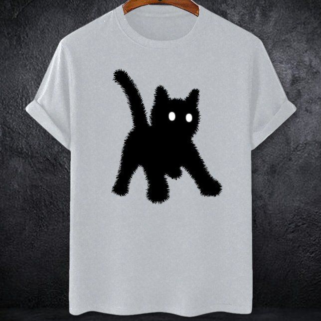 Förstört svart kattmemma social oro t shirt (Skapare uppladdad)
