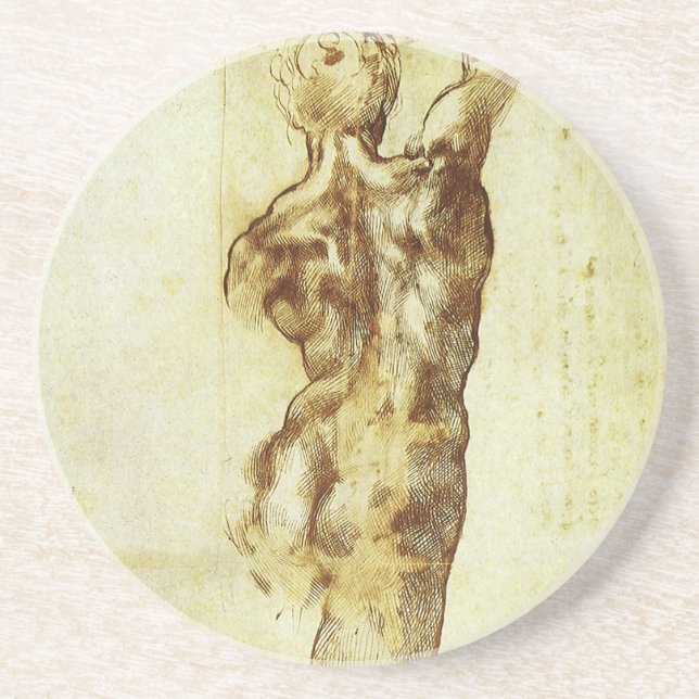 Förstudie till Slaget vid Cascina av Michelangelo Underlägg Sandsten (Framsidan)