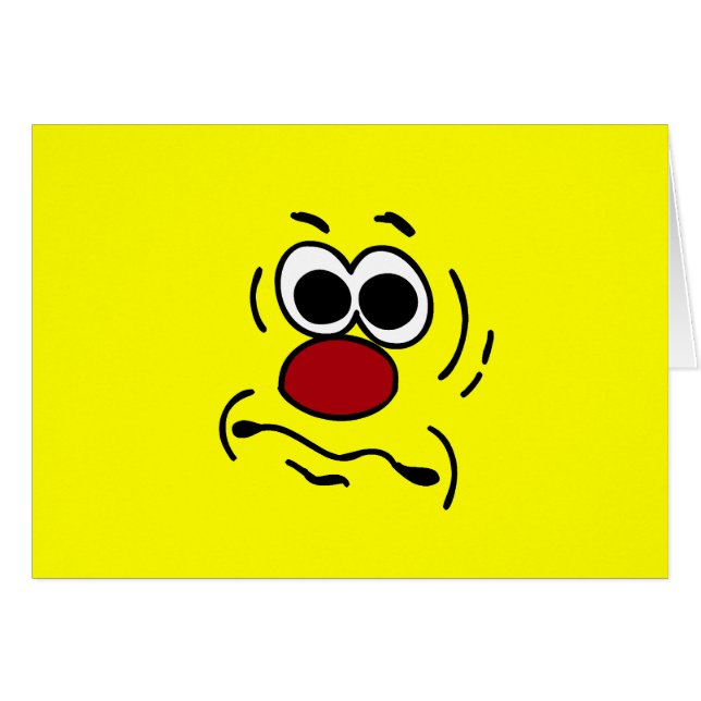 Förstumma ansikte Grumpey OBS Kort (Framsidan Horizontal)