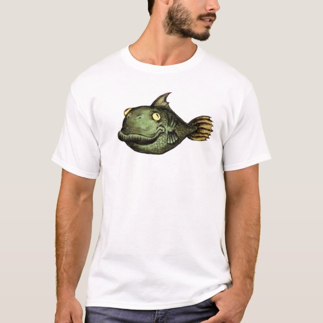 förstumma fisken tee shirt (Framsida)