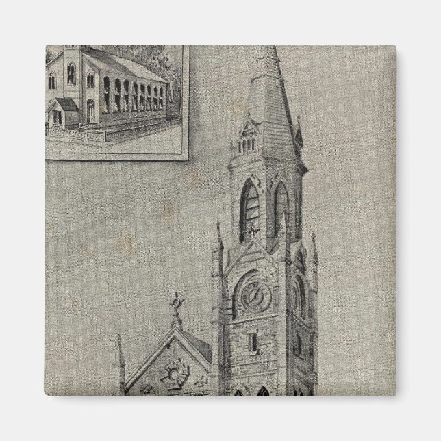 Försumelsens kyrka, Ansonia, Conn Magnet (Framsidan)