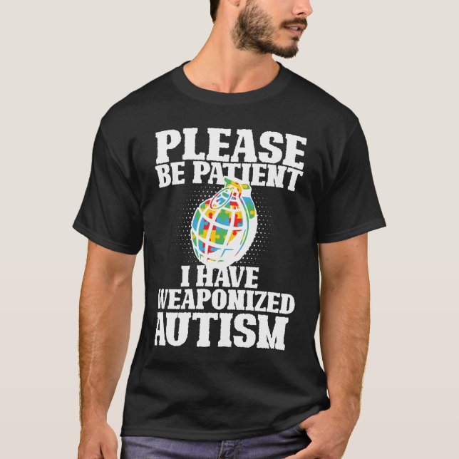 Försvagad autism - medvetandegörande Autism Superh T Shirt (Framsida)