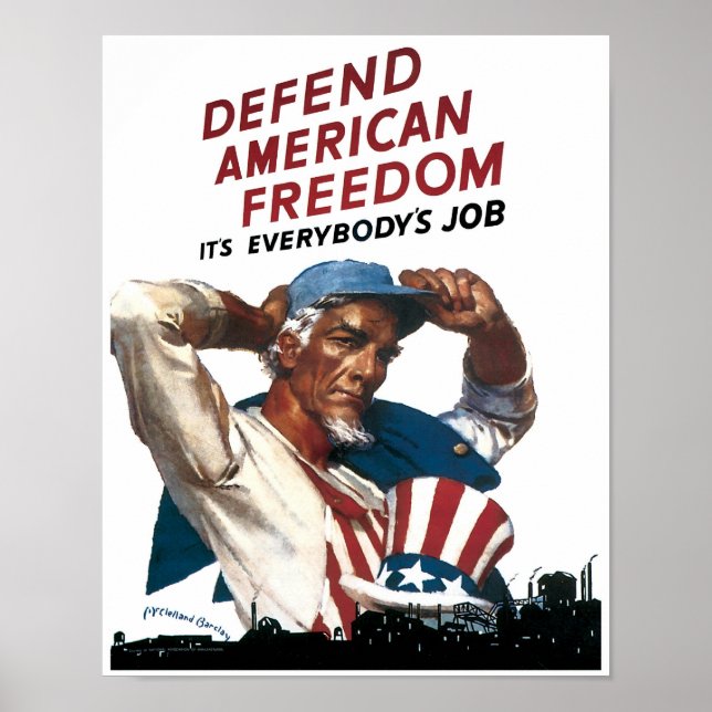 Försvar av amerikansk frihet poster (Framsidan)