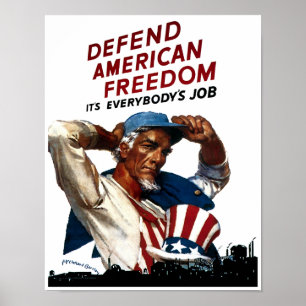 Försvar av amerikansk frihet poster