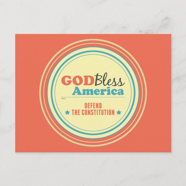 Försvar av konstitutionen vykort (Framsida)