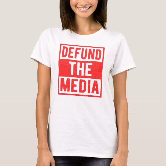 Försvar av media och nyskapande politiska proteste t shirt (Framsida)