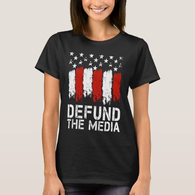 Försvar av mediefriheten inga mandat t shirt (Framsida)