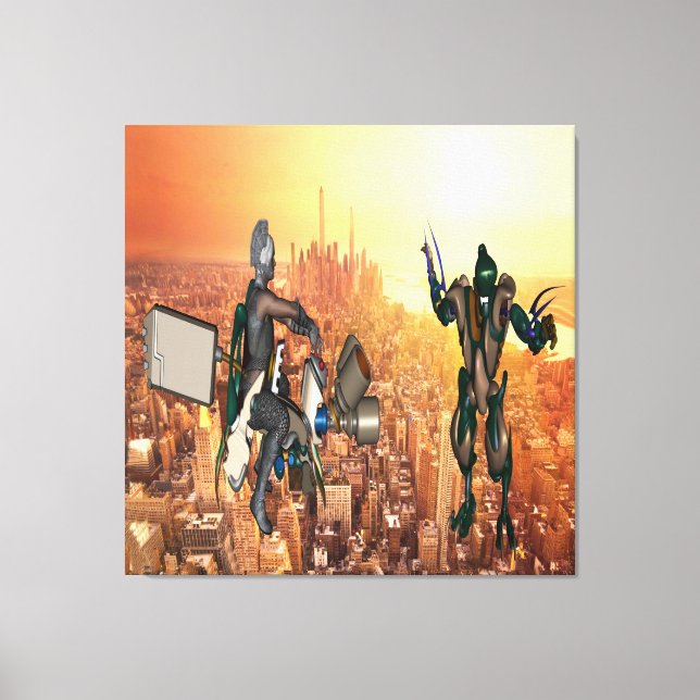 Försvar av planeten jorden canvastryck (Framsida)