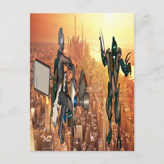 Försvar av planeten jorden vykort (Framsida)