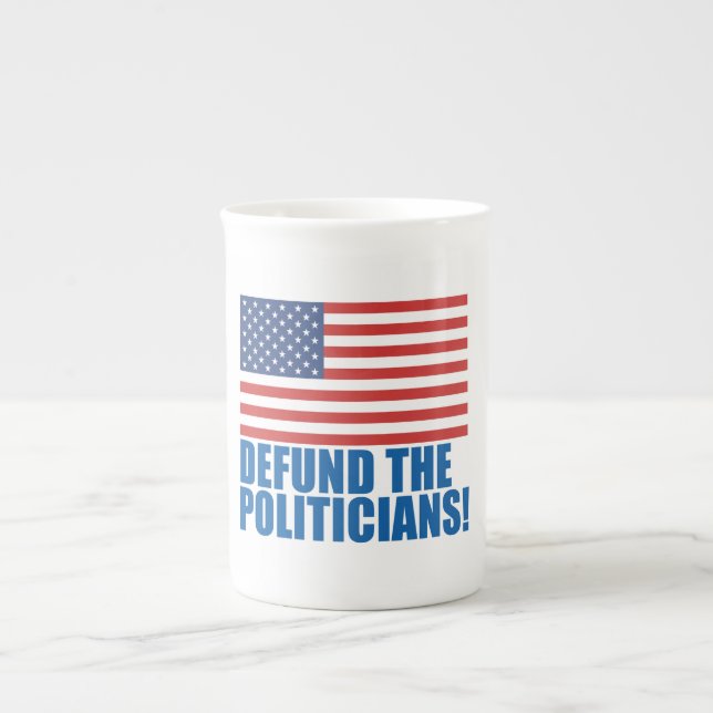Försvar av Politikar Benporslin Mugg (Framsidan)