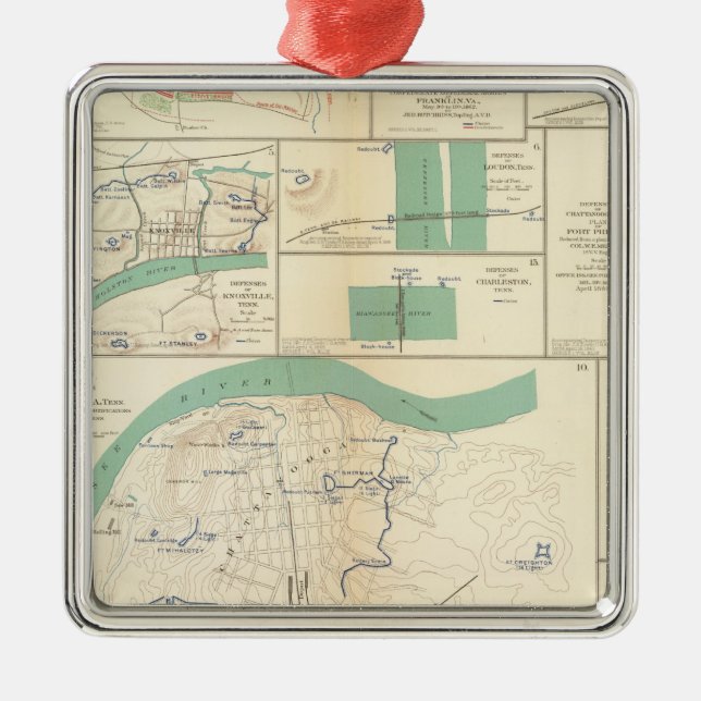 Försvar Chattanooga Julgransprydnad Metall (Framsidan)