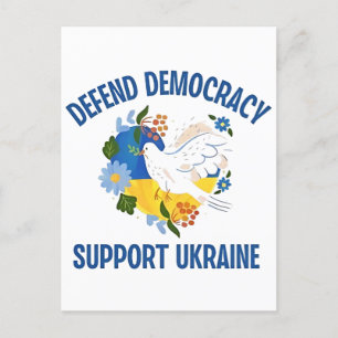 Försvar Demokratistöd Ukraina Amerikanskt Inbjudan Vykort