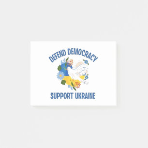 Försvar Demokratistöd Ukraina Amerikanskt Post-it Block