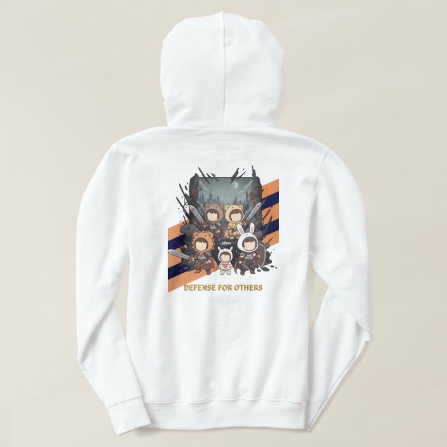 Försvar för andra - Små väktare Hoodie (Design baksida)