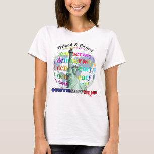 Försvar och skydd av DEMOKRATI #VOTEOUTGQP T-Shirt