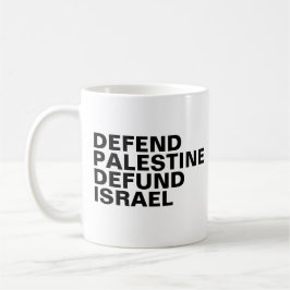Försvar Palestinas defond Israel- anti Israel Kaffemugg
