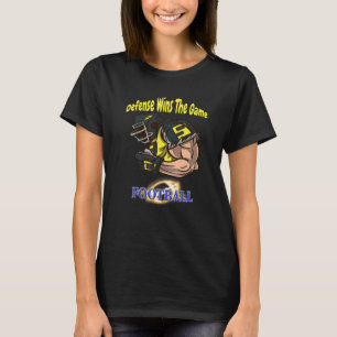 Försvar Vinner Spelet Fotboll Fotboll T Shirt