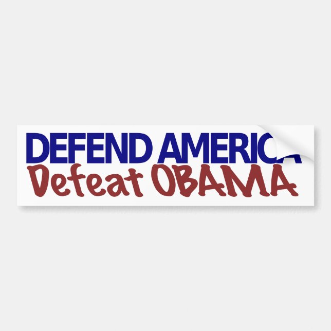 Försvara Amerika, nederlag Obama Bildekal (Framsidan)