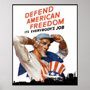 Försvara amerikanfrihet -- Gräns Poster