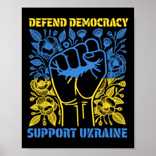 Försvara demokrati stöd Ukraina fred Stå med Poster