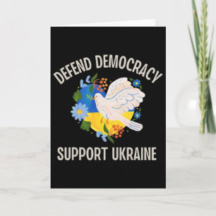 Försvara demokratin Stöd Ukraina Kort