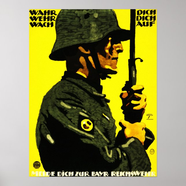 Försvara dig själv! Skydda dig själv! Vakna! Tyska Poster (Framsidan)