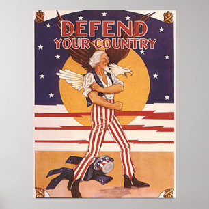 Försvara ditt land poster